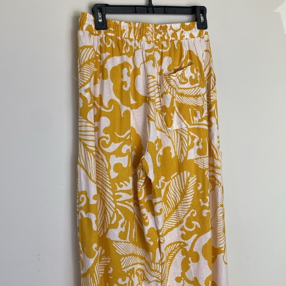 NWT Haute Hippie Linen Printed Tapered Elastic Ankle Pajama Trousers Size Small - Picture 7 of 12